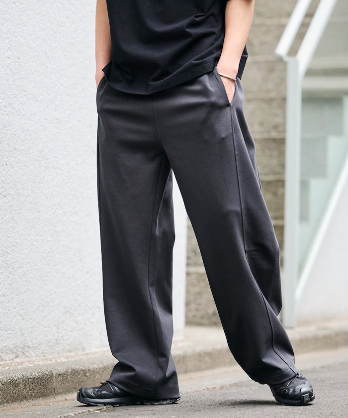 Limited Edition Wide Silhouette Cool Touch Sweat Circus Pants - Charcoal Gray