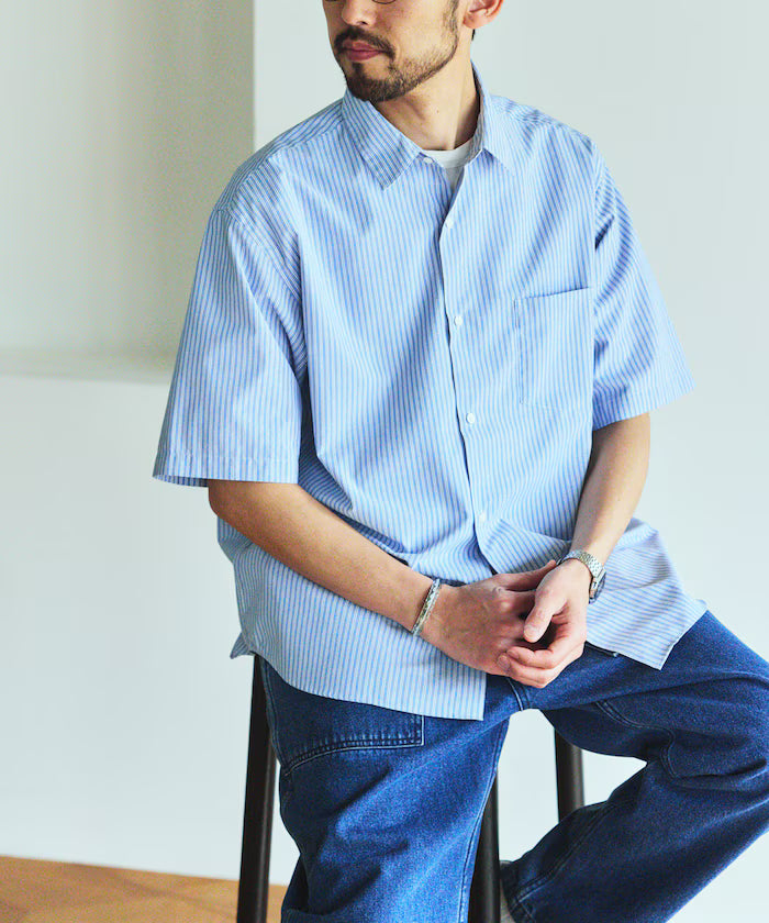 AIRDRY HIGH TECHYARN High-performance material broad regular collar shirt short sleeve quick-drying moisture absorption