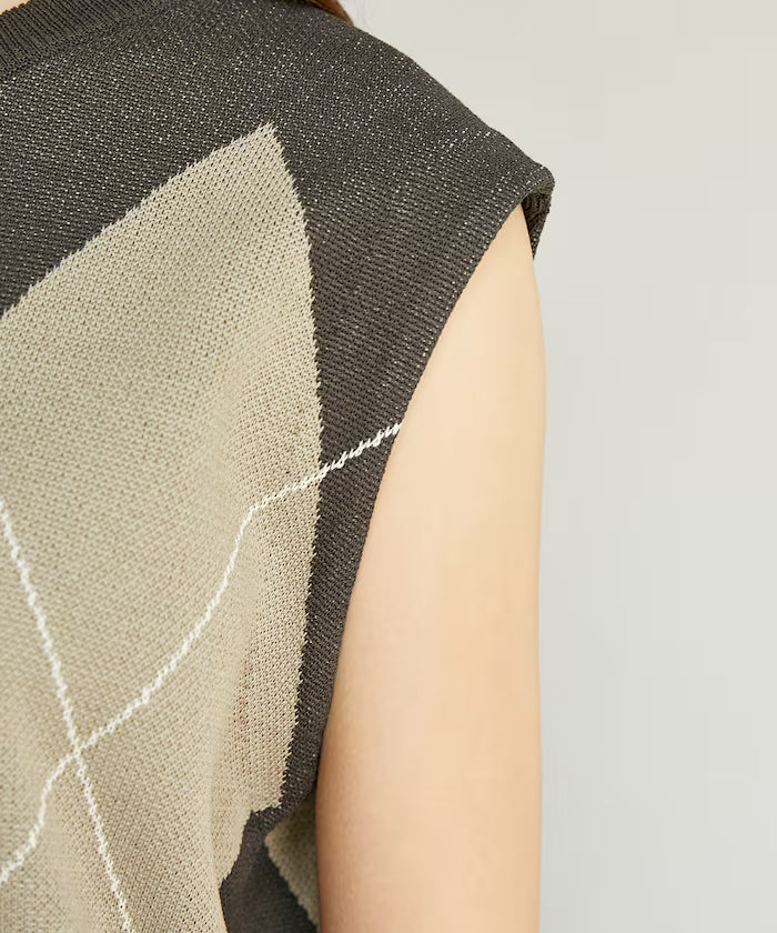 Summer Knit Argyle Vest Limited Edition