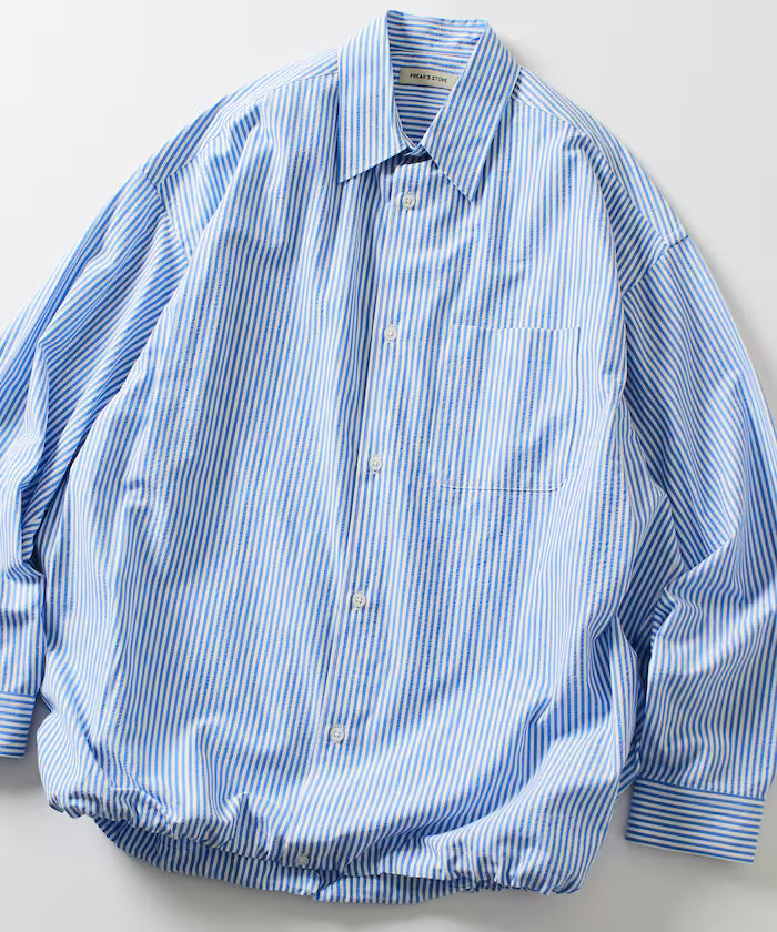 Wide Silhouette Spindle Regular Color Shirt / Hem Code 【Limited Edition】
