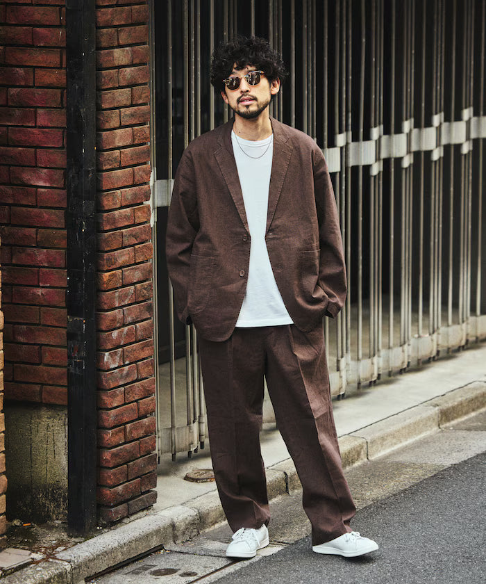 LINEN COTTON EASY SLACKS [Compatible with Setup]