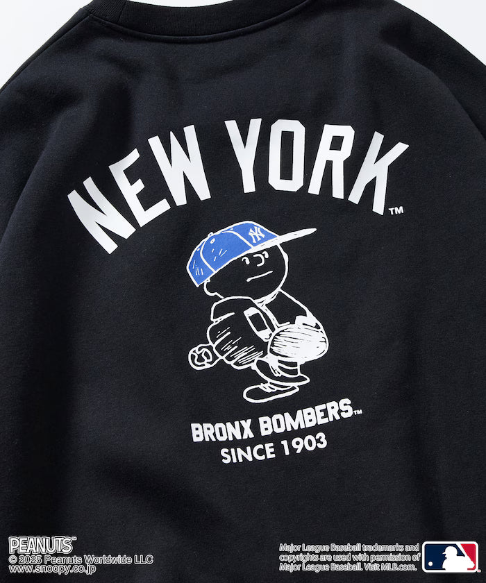 MLB×PEANUTS Exclusive Big Silhouette Back Print Crew Neck Sweat/YANKEES [Limited Edition]