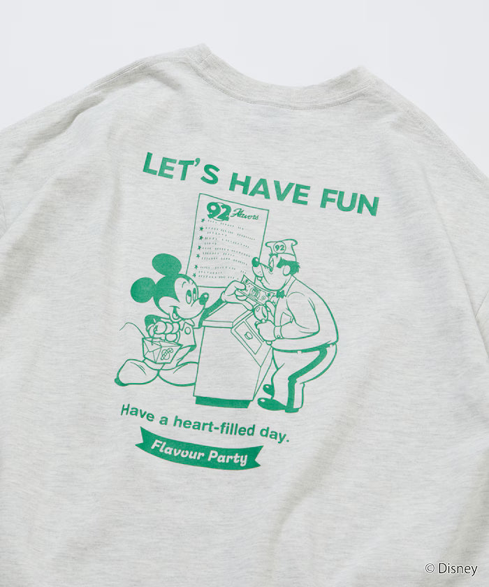 DISNEY Mickey Mouse Exclusive Big Silhouette Back Print T-Shirt / HAVE FUN 【Limited Edition】