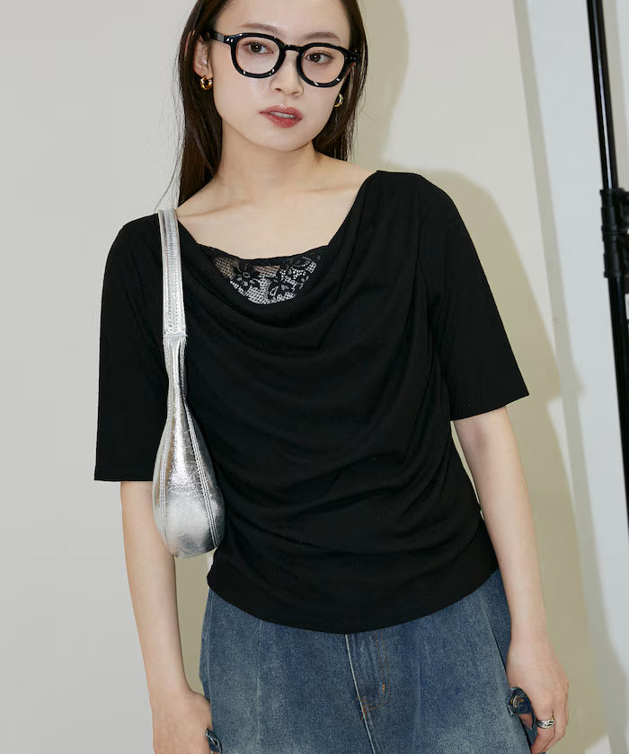 Race Layered Tereko Draped T-Shirt Limited Edition