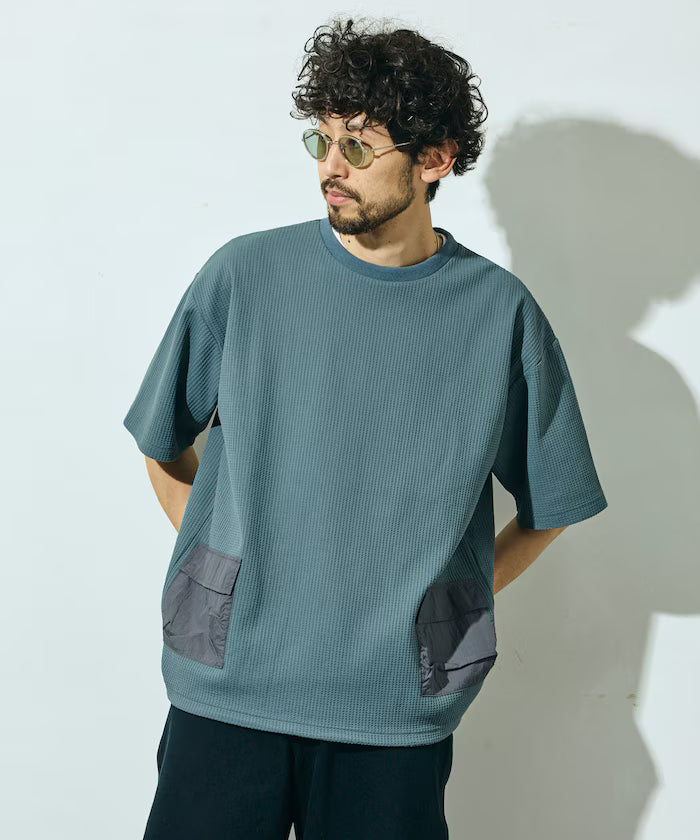 Side Pocket Spindle Tech Thermal Short Sleeve T-Shirt / Big Silhouette