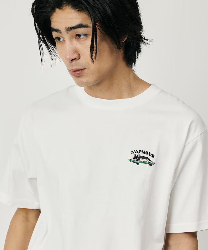 Relaxed Fit One-Point Animal Embroidery Crew Neck T-Shirt [Limited Edition]