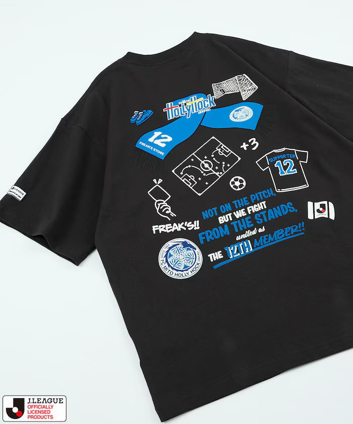 [Sales Start on May 15, 12:00] J.LEAGUE × FREAK’S STORE Special Order SUPPORTERS SHORT SLEEVE TEE [Mito HollyHock] - Charcoal Gray