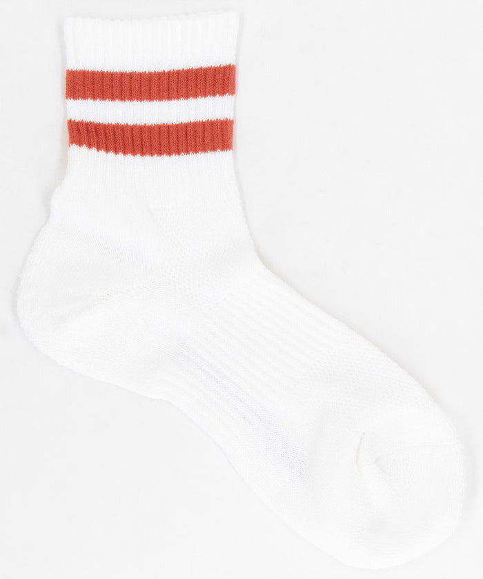 Washi 2-Line Quarter Socks (Fits 25.0-27.0cm) - Yellow