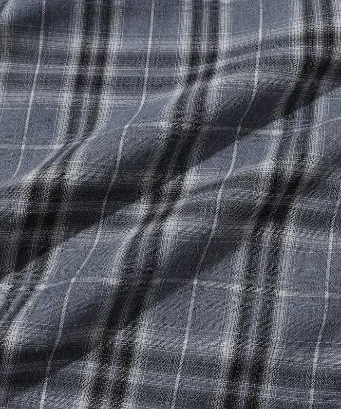Big Silhouette Ombre Check Shirt / Long Sleeve