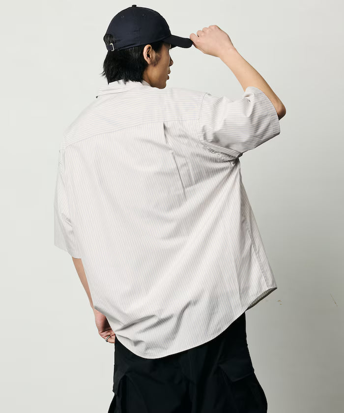Quick Dry Fabric Wide Silhouette Poly Rip Cross Short Cargo Pants/UV Cut/Quick Dry 【Limited Release】