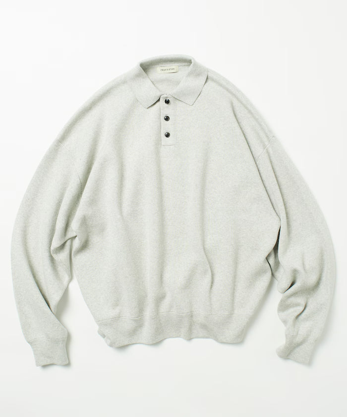 Relax Fit Relax Fit Sweat-like Polo Collar Knit [Limited Edition]
