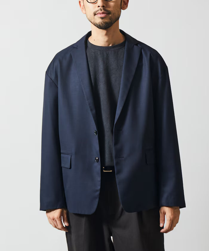 Sleeve-Contrast Tailored Jacket / Relaxed Fit