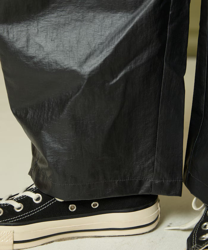Leatherette Easy Tuck Pants