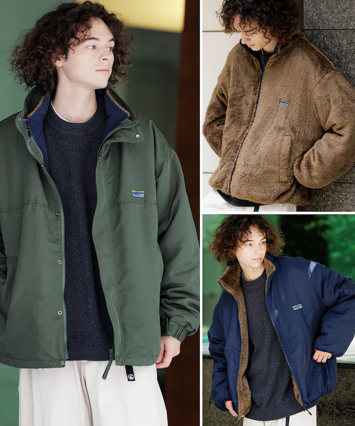 Reversible Liner Set 4way Stand Collar Blouson / Nylon Fleece Liner Set / 2-piece Set [Limited Edition] - Olive