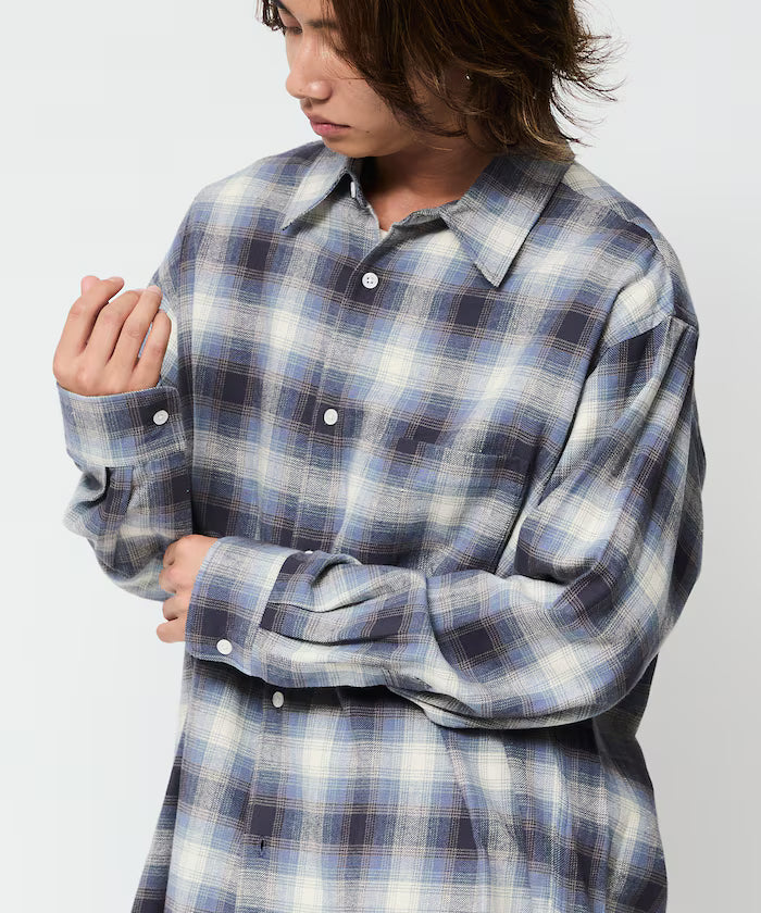 Relax Fit Relaxed Fit Regular Color Flannel Check Shirt [Limited Edition]