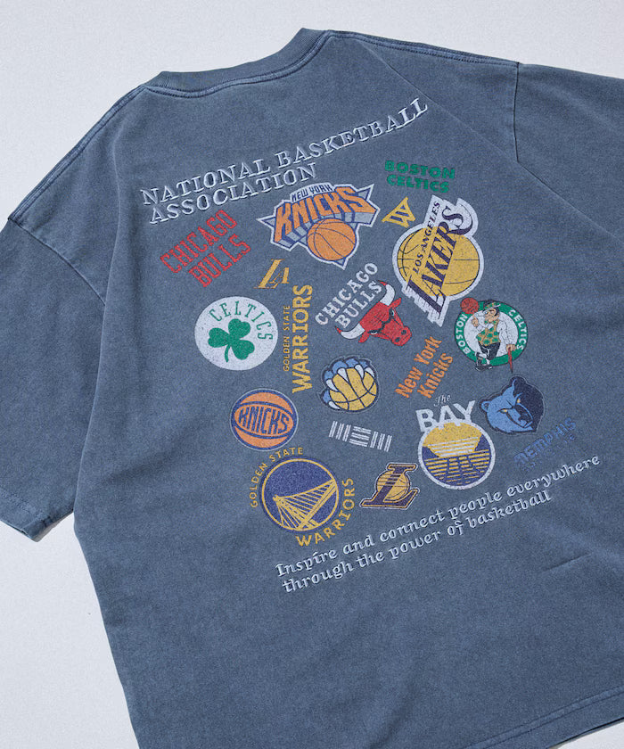 NBA × FREAK'S STORE Collaboration Random Team Logo Backprint Crewneck T-Shirt