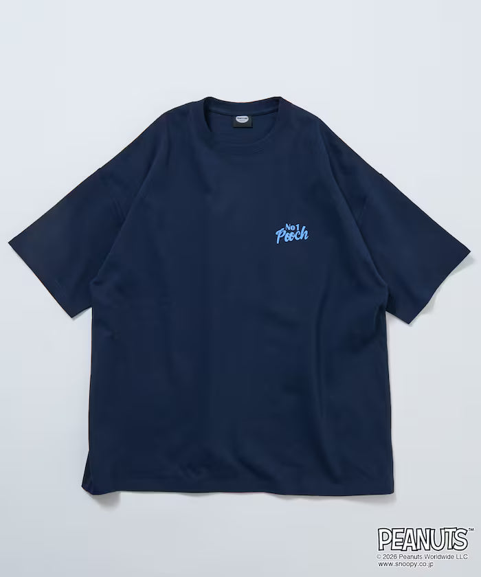 PEANUTS/Peanuts Exclusive Big Silhouette Back Print Crew Neck T-Shirt/POOCH [Limited Edition]