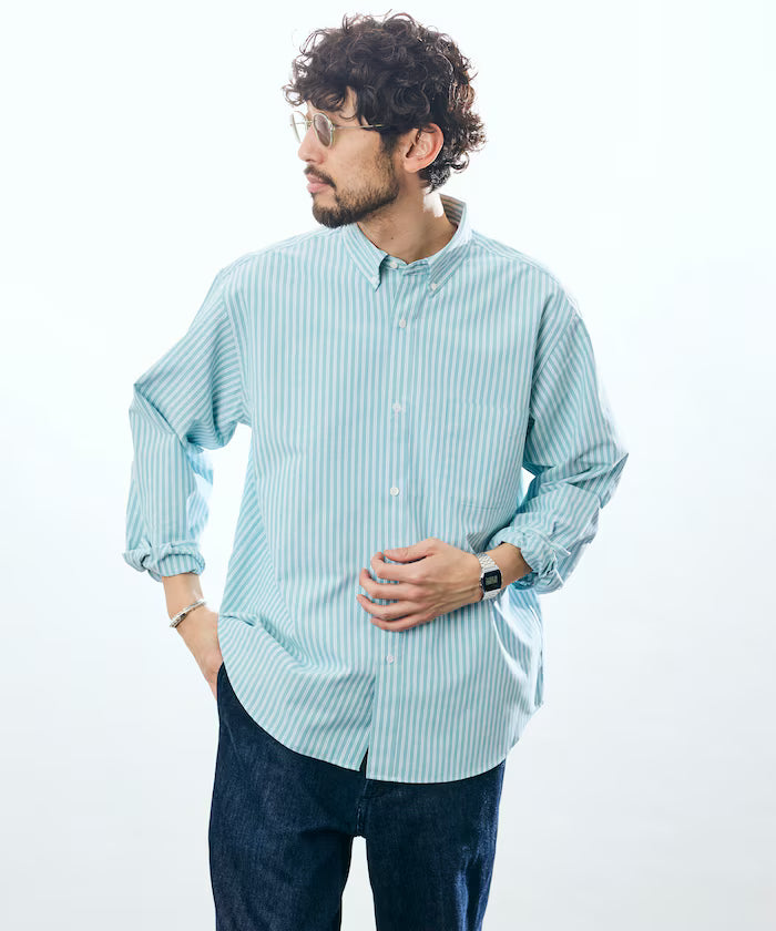 AIRDRY HIGH TECHYARN High-performance Material Oxford Button-down Shirt Long Sleeve