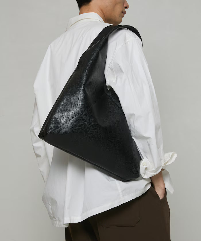 Triangle Leather Marche Bag / Triangle Marche / Leather Tote / Water-Resistant Leather