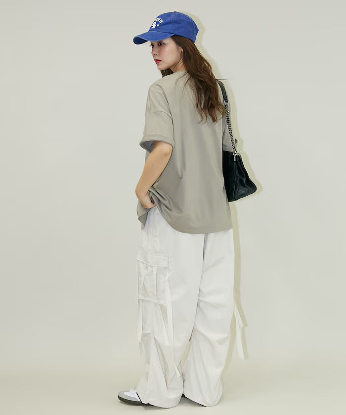 Flower Nuance Art Box Print Big Silhouette T-Shirt Limited Release