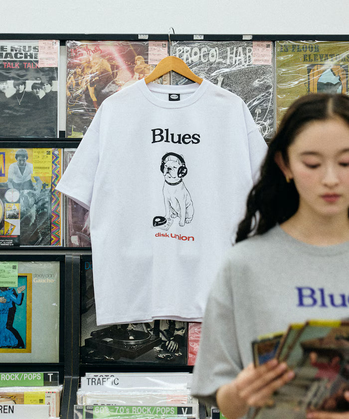 Limited Edition diskunion×FREAK'S STORE Exclusive French Bulldog Big Silhouette Print Crew Neck T-Shirt - White