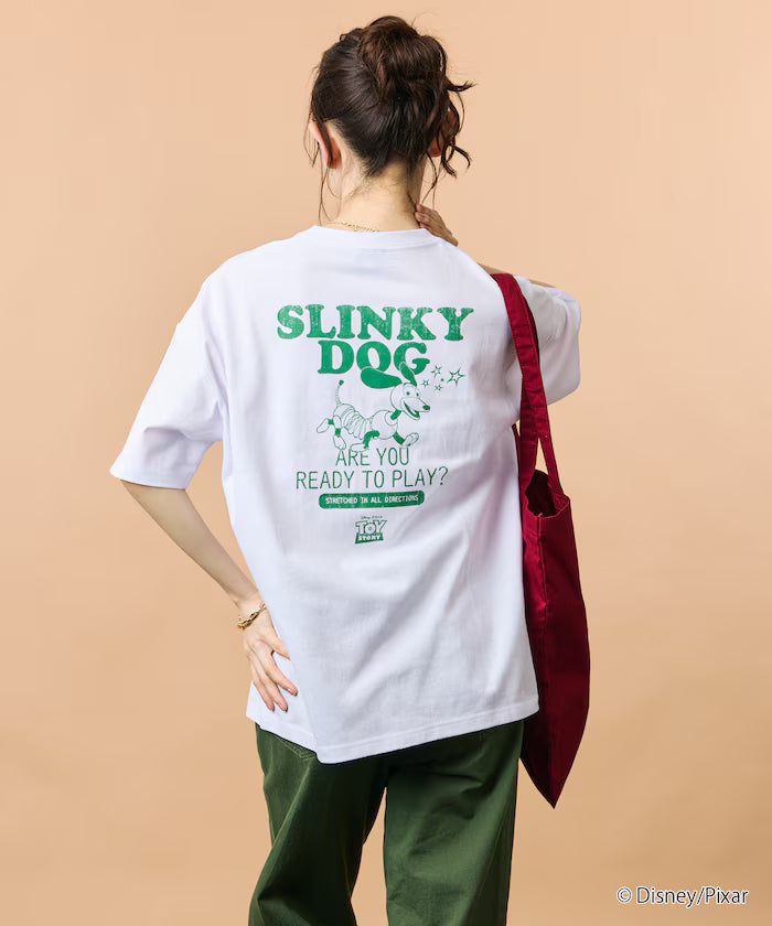 [TOY STORY] Exclusive Back Print Crew Neck T-Shirt / Slinky Dog [Limited Edition]