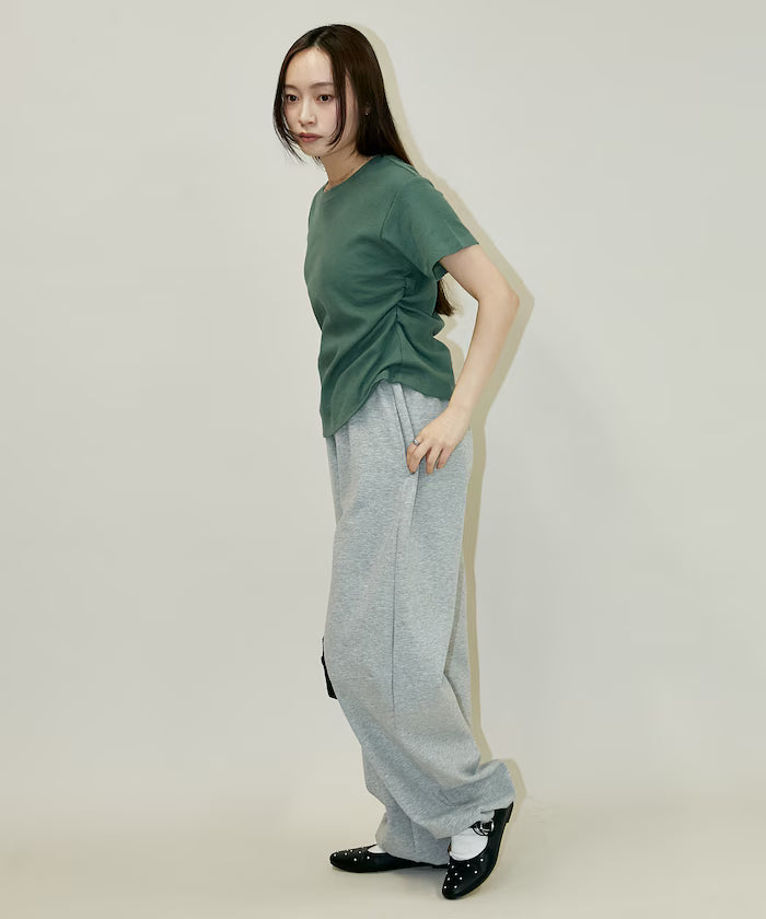 Light Waffle Waist Shirring T-Shirt Limited Edition