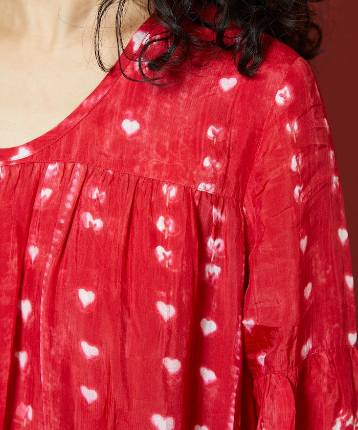 Shibori Print Tiered One Piece