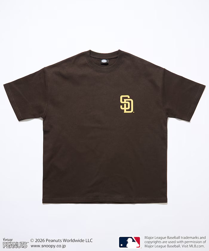 PEANUTS x MLB Exclusive Big Silhouette Back Print T-Shirt / PADRES 【Limited Edition】