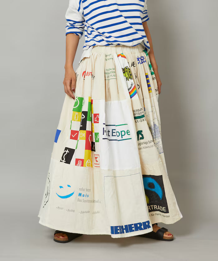 vintage European eco bag remake skirt