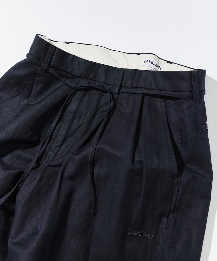 Cotton Linen 2 Tuck Chino Pant