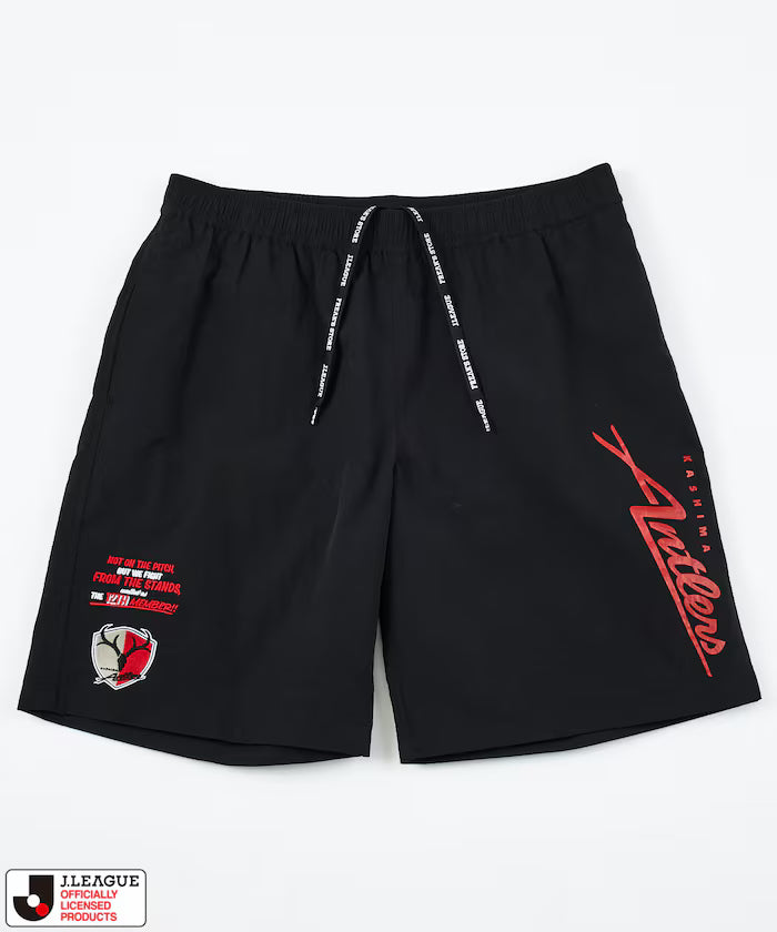 [May 15 12:00 Start of Sales] J.LEAGUE × FREAK'S STORE Exclusive SUPPORTERS NYLON SHORTS [Kashima Antlers] - Black