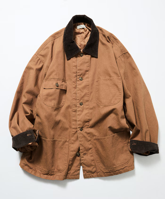 Big Silhouette Corduroy Switch Duck Coverall Jacket [Limited Edition] - Beige