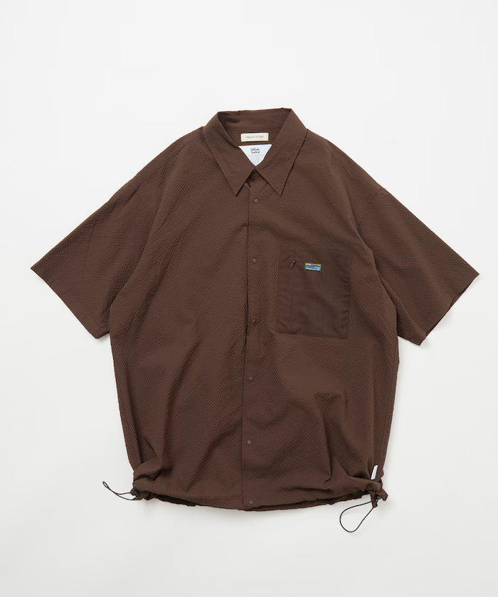 Limited Release AiRide Air Ride Relax Fit Mixed Material Pocket Seersucker Shirt Quick Dry Moisture Wicking UV Cut