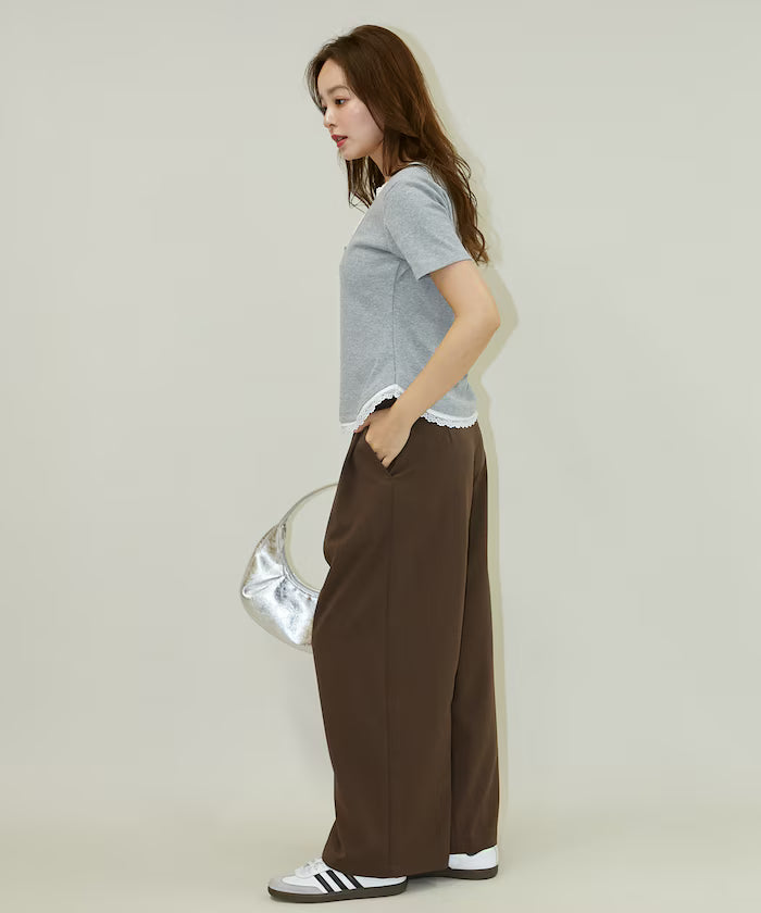 2-pleat slacks pants limited edition