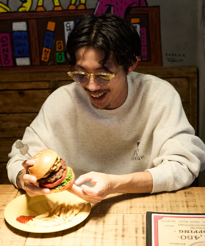 Burger Factory x FREAK'S STORE / Burger Factory Limited Edition Big Silhouette Back Print Crew Neck Sweatshirt [Limited Release]