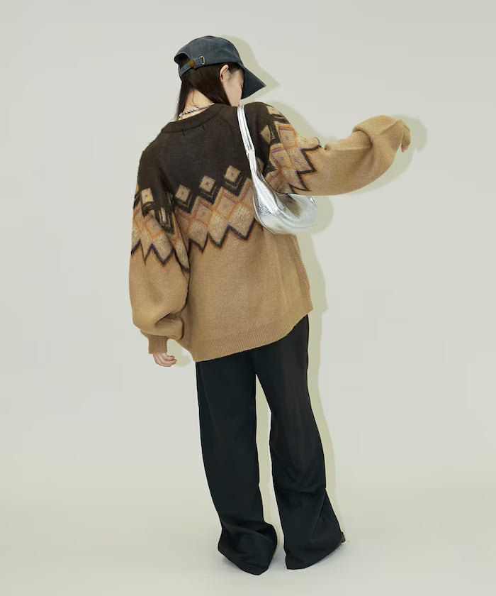 Jacquard Mohair Touch Knit Pullover Limited Edition