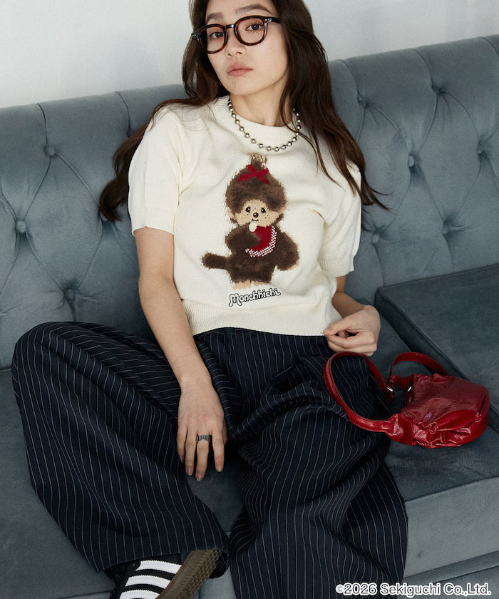 Monchhichi Feather Jacquard Summer Knit Limited Edition