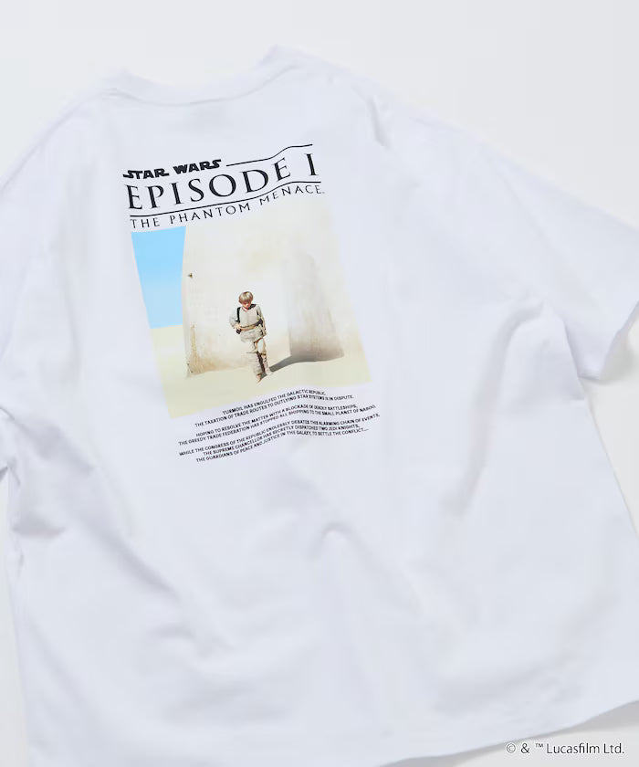 STAR WARS EPISODE 1/Star Wars Exclusive Big Silhouette Back Print Crew Neck T-shirt 【Limited Edition】