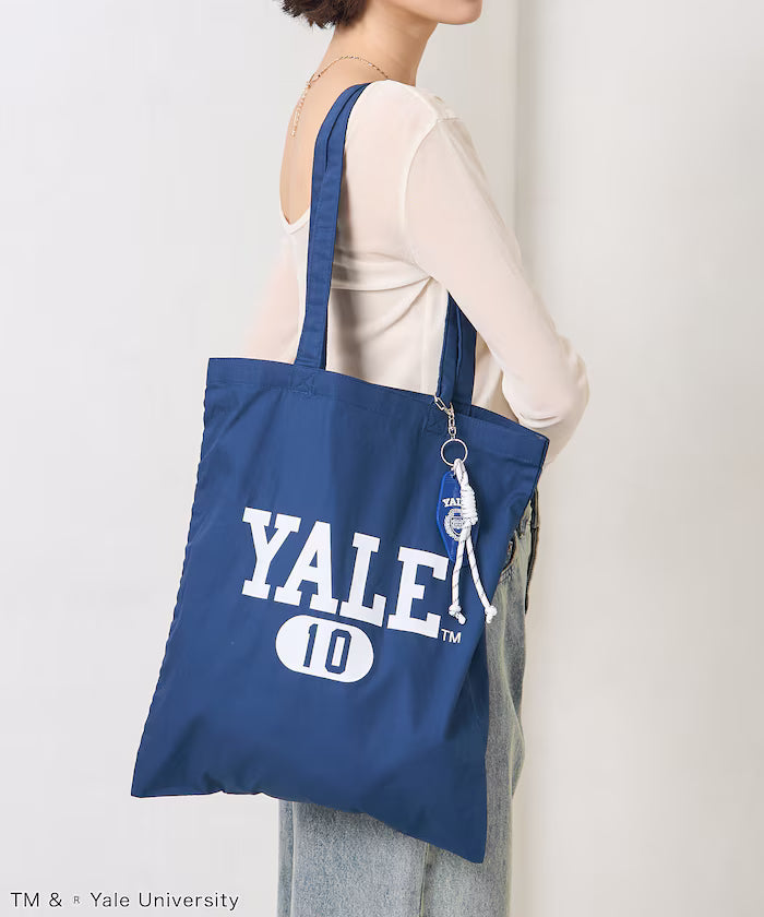 College Logo Tote Bag with Key Charm/A4 Size Tote Bag