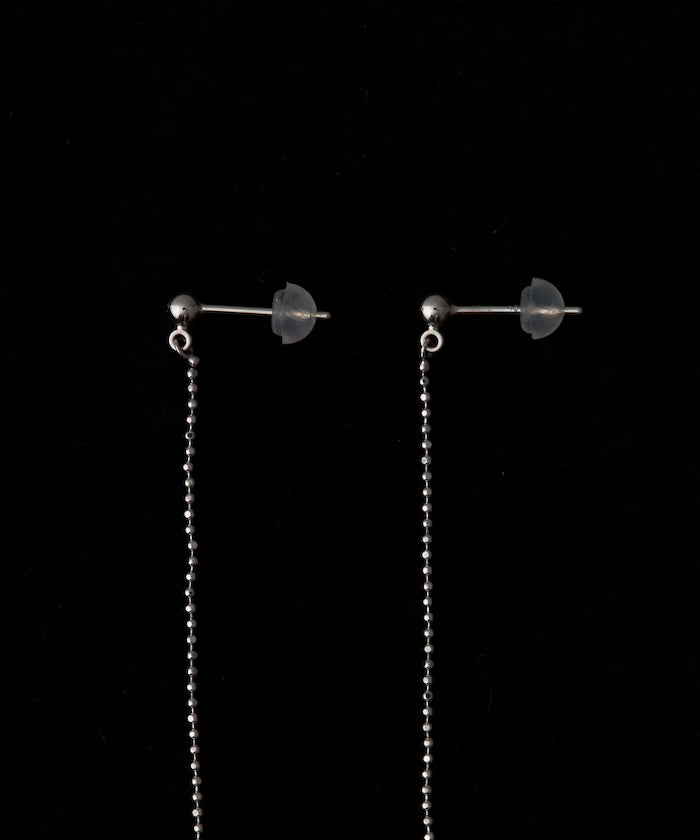 [Releasing on April 1 at 12:00] SILVER925 Dot Chain Earrings / For Both Ears