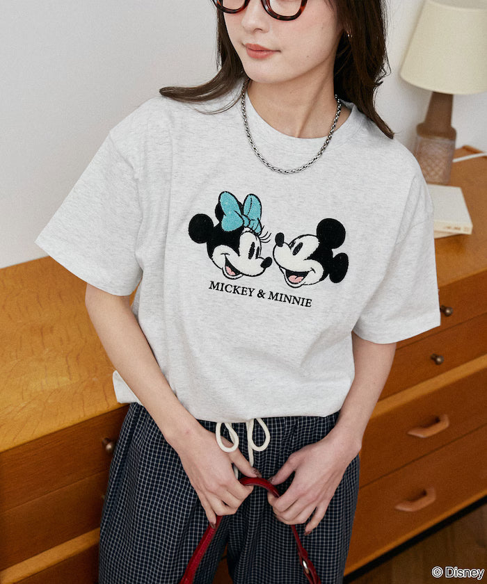 Mickey Mouse & Minnie Mouse/Mickey Mouse & Minnie Mouse/Sagara Embroidery T-Shirt Limited Edition