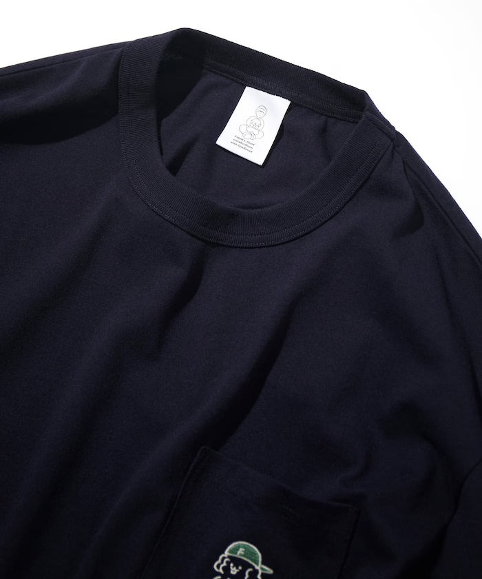 tombonia/Tombonia Back Print Crew Neck Pocket T-Shirt/Skate Boy