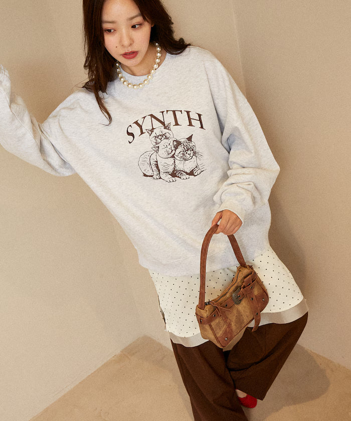 SYNTH Cat Fleece Lined Sweatshirt Limited Edition