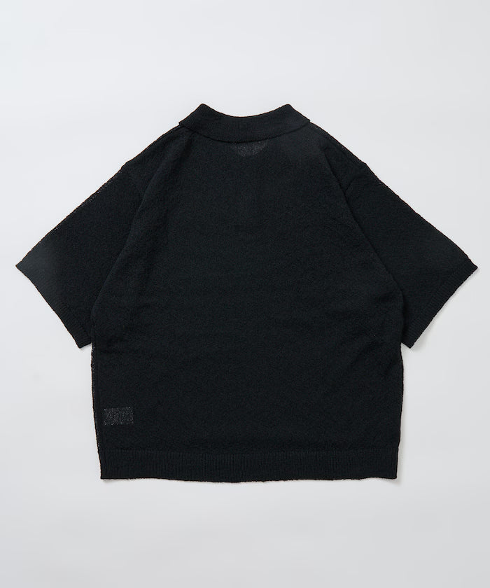 Dry Touch Boucle Yarn Knit Polo Shirt