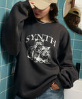 SYNTH Cat Fleece Lined Sweatshirt Limited Edition - Charcoal Gray