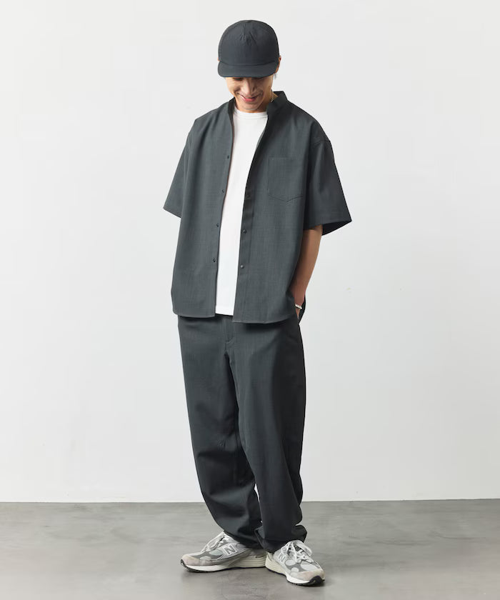 [New Color Added] Quick-Dry Material Relaxed Fit Tapered Easy Pants Linen-like
