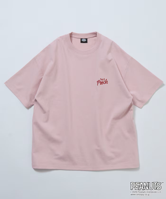 PEANUTS/Peanuts Exclusive Big Silhouette Back Print Crew Neck T-Shirt/POOCH [Limited Edition]
