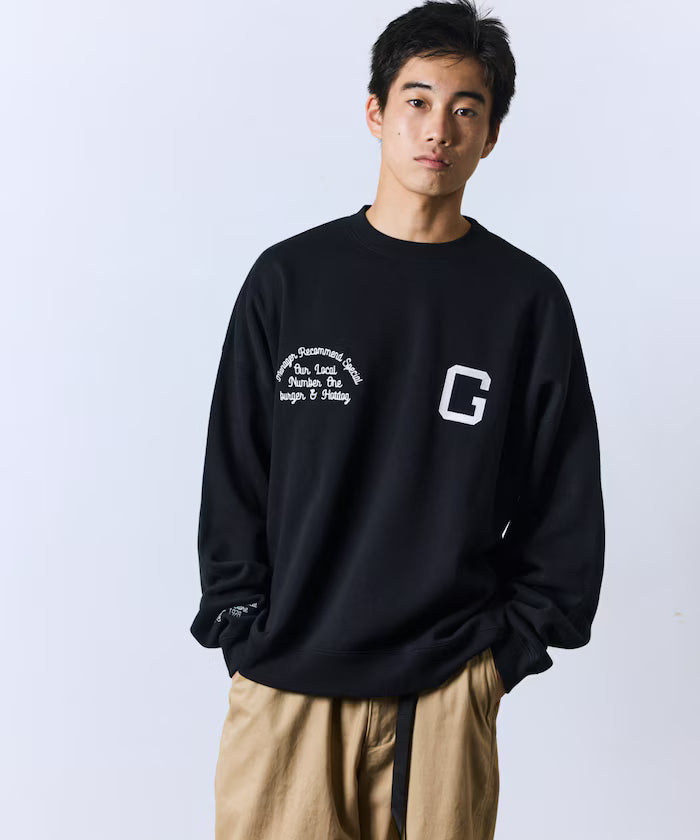 Big Silhouette Varsity Jacket Design Crew Neck Sweat / Back Print [Limited Edition]