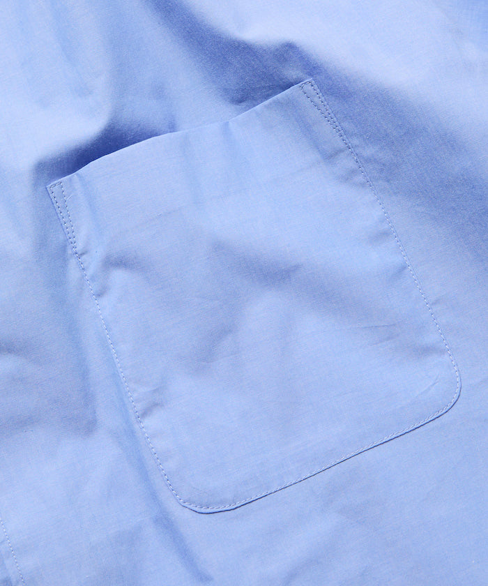 Wide silhouette spindle regular collar short sleeve shirt / hem code [limited edition]
